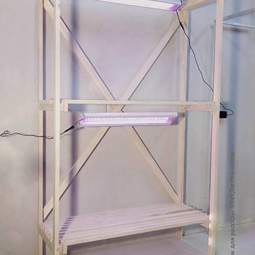 Стеллаж с подсветкой 1600x1300 132 Вт для конопли Стеллаж с подсветкой 1600x1300 132 Вт для конопли